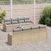 vidaXL Gartensofa-set Beige 55 x 55 x 37 cm Poly-Rattan