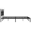 vidaXL Bettgestell mit Kopfteil Metall Schwarz 180x200 cm
