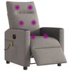 vidaXL Massagesessel Elektrisch Taupe Stoff