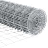vidaXL Zaun mit Pfosten Silber 0,4 x 25 m Stahl und PVC