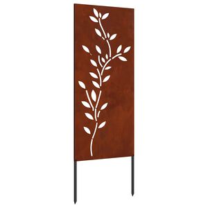 vidaXL Garten Sichtschutz-Leinwand Rostig 50 x 140 cm Wetterfeststahl