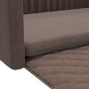 vidaXL Kofferraum-Hundebett Braun 90x60 cm Leinenoptik