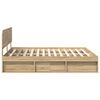 vidaXL Bettrahmen Sonoma 200 x 200 cm Massives Kiefernholz
