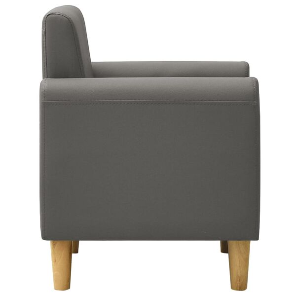 vidaXL Kindersofa Grau Kunstleder