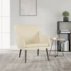 vidaXL Sessel Creme 63x76x80 cm Kunstleder