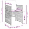 vidaXL Garten Essgruppe 9 pcs Grau Pulverbeschichteter Stahl