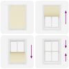vidaXL Plissee Creme 100x150 cm Stoffbreite 99,4 cm Polyester