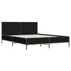 vidaXL Bettgestell Schwarz 160x200 cm Holzwerkstoff und Metall