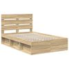 vidaXL Bettrahmen Sonoma 120 x 190 cm Massives Kiefernholz