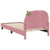 vidaXL Kinderbettgestell mit Kopfteil Rosa 80 x 200 cm Samt