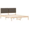 vidaXL Bettgestell mit gepolstertem Kopfteil Taupe 160 x 200 cm