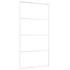 vidaXL Schiebet&uuml;r ESG Glas und Aluminium 102,5x205 cm Wei&szlig;