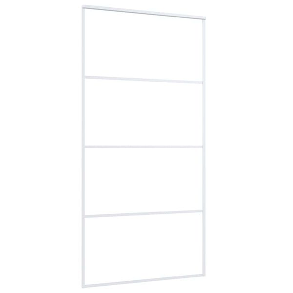 vidaXL Schiebet&uuml;r ESG Glas und Aluminium 102,5x205 cm Wei&szlig;