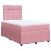 vidaXL Boxspringbett mit Matratze Rosa 120x200 cm Samt