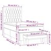 vidaXL Boxspringbett mit Matratze Schwarz 90x200 cm Stoff