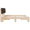 vidaXL Bettgestell mit gepolstertem Kopfteil Taupe 200 x 200 cm