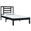 vidaXL Massivholzbett Schwarz 75x190 cm
