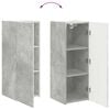 vidaXL TV-Wandregal-Set Wandmontiert 6 pcs Beton Grau
