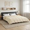 vidaXL Ganzjahresbettdecke Gepolstert Creme 220 x 260 cm Mikrofaser