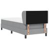 vidaXL Boxspringbett mit Matratze Hellgrau 80 x 200 cm Stoff