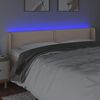 vidaXL LED Kopfteil Cappuccino-Braun 183x16x78/88 cm Kunstleder