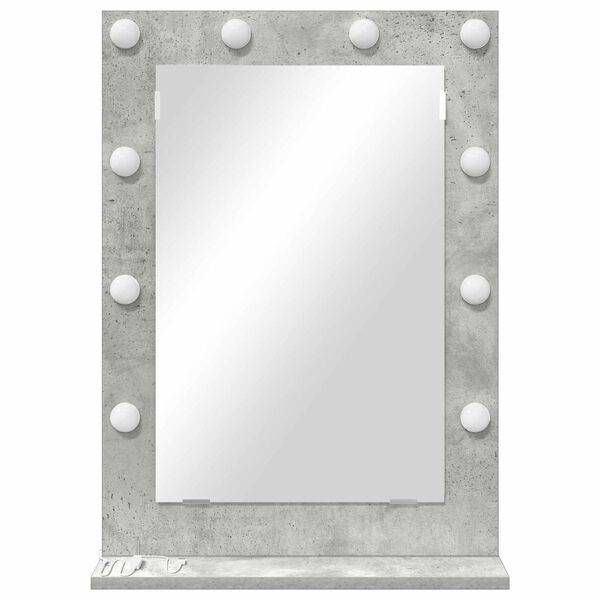 vidaXL Waschtischspiegel Rechtwinklig Beton Grau 70 x 50 x 18 cm