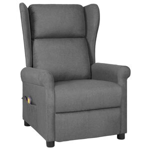 vidaXL Massagesessel Hellgrau Stoff
