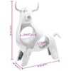 vidaXL Stierskulptur Silber 22 x 9.5 x 34 cm Aluminium