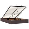 vidaXL Ottomanische Bett mit Matratze & LEDs Dunkelbraun 140x190 cm