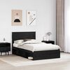 vidaXL Bettrahmen Schwarz 120 x 190 cm Massives Kiefernholz