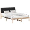 vidaXL Bettgestell Braun und Schwarz 160 x 200 cm Massivholz Kiefer