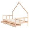vidaXL Kinderbett mit Schubladen 90x200 cm Massivholz Kiefer