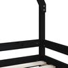 vidaXL Kinderbett Schwarz 90x200 cm Massivholz Kiefer