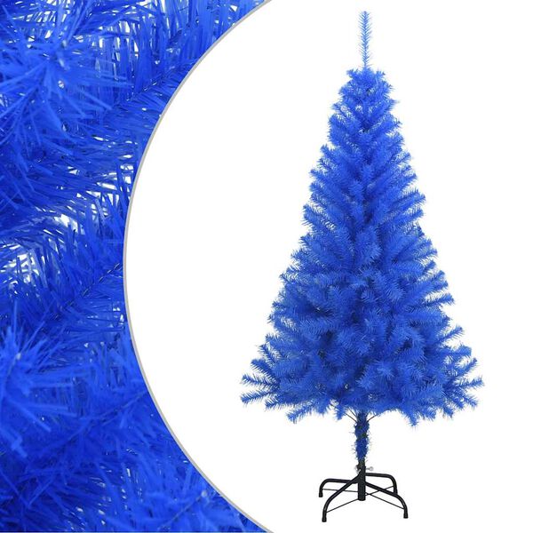 vidaXL Künstlicher Weihnachtsbaum mit Ständer Blau 120 cm PVC