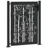 vidaXL Gartentor Schwarz 85 x 155 cm Pulverbeschichteter Stahl