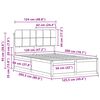 vidaXL Bettgestell mit gepolstertem Kopfteil Hellgrau 120 x 200 cm