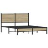 vidaXL Metallbett ohne Matratze Sonoma-Eiche 140x190 cm