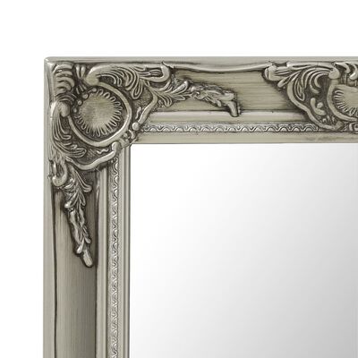 vidaXL Wandspiegel im Barock-Stil 50x60 cm Silbern