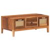 vidaXL Couchtisch 100x50x40 cm Altholz Massiv