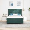 vidaXL Boxspringbett mit Matratze Dunkelgr&uuml;n 200 x 160 cm Polyester