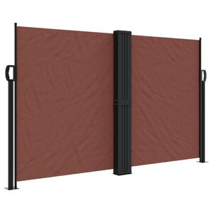 vidaXL Seitenmarkise Ausziehbar Braun 140x600 cm