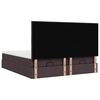 vidaXL Ottoman-Bett mit Matratzen Dunkelbraun 160x200 cm Stoff