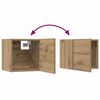 vidaXL TV-Schrankset Wandmontiert 4 pcs Artisan-Eiche Holzwerkstoff