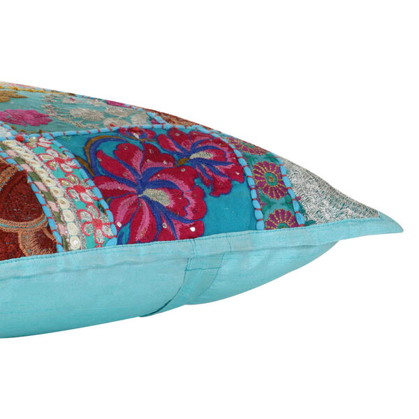 vidaXL Patchwork-Kissen 2 Stk. Handgefertigt 45 x 45 cm Rosa/T&uuml;rkis