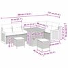 vidaXL Gartensofa-set mit Kissen 11 pcs Beige und Hellgrau Poly-Rattan