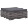 vidaXL 8-tlg. Garten-Lounge-Set mit Auflagen Poly Rattan Grau