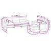 vidaXL 3-tlg. Sofagarnitur mit Kissen Creme Stoff