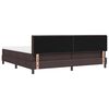 vidaXL Boxspringbett mit Matratze Dunkelbraun 200 x 200 cm Stoff