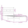 vidaXL Bettgestell ohne Matratze mit Kopfteil Braun Eiche 107x203 cm