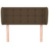 vidaXL Kopfteil mit Ohren Dunkelbraun 103x23x78/88 cm Stoff